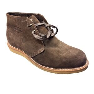 Chippewa Shoes Mens 11.5E Dark Brown Suede Lace Up Chukka Boots Handmade USA